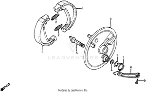 Front Brake Panel 82 Schematic