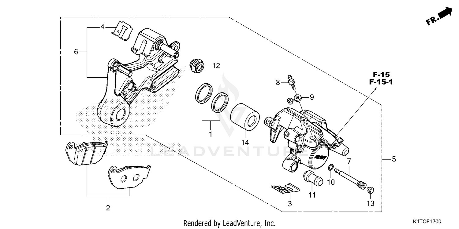 REAR BRAKE CALIPER