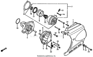 Rear Cover + Water Pump Schematic