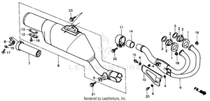 Exhaust Muffler 85-87 Schematic