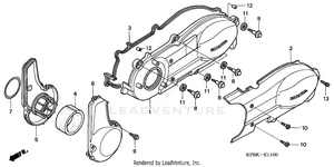 Left Crankcase Cover Schematic