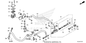Rear Brake Master        Cylinder (cmx500a/a2) Schematic