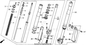 Front Fork 95-96 Schematic