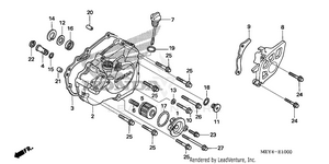 Left Crankcase Cover Schematic