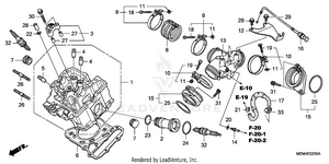 Front Cylinder Head + Intake Manifold Schematic
