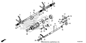 Gearshift Fork (sub      Transmission) Schematic