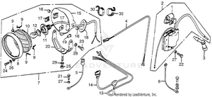 Wire Harness + Headlight + Switch + Ignition Coil 77-79 Schematic
