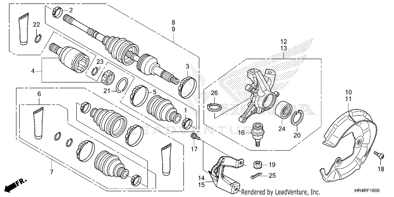 FRONT KNUCKLE@DRIVESHAFT