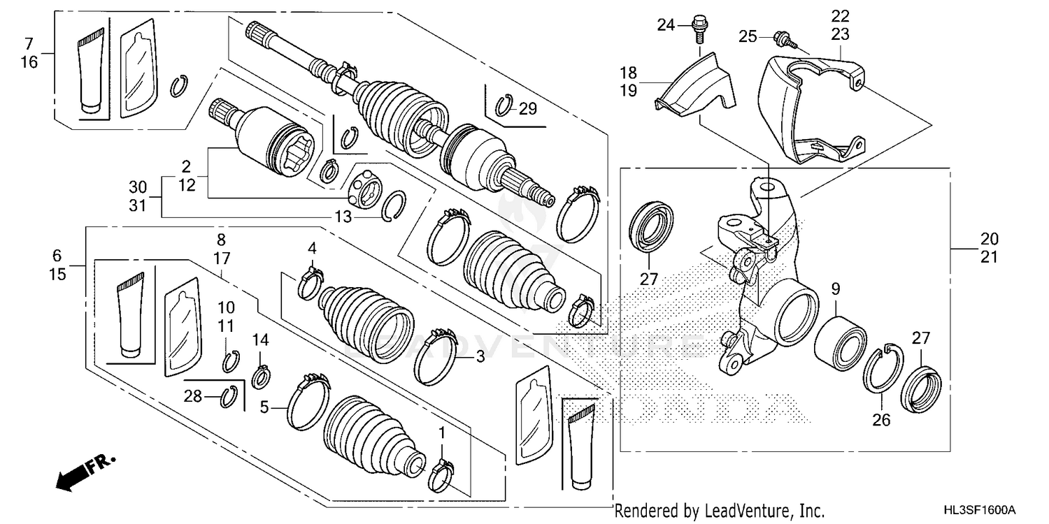 FRONT KNUCKLE@DRIVESHAFT