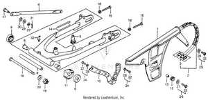 Swingarm + Chain Case Schematic