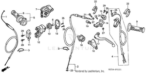 Handle Lever + Switch + Cable ('04-'07) Schematic
