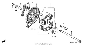 Rear Brake Panel Schematic