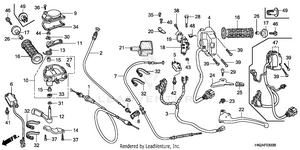 Handle Levers + Switches + Cables Schematic