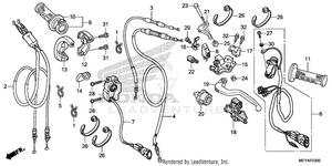 Handle Lever + Switch + Cable Schematic