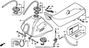 Fuel Tank + Seat Schematic
