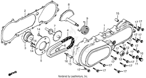 Left Crankcase Cover Schematic