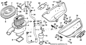 Air Cleaner + Side Cover Schematic