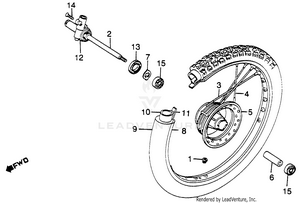 Xl500r Front Wheel 82 Schematic