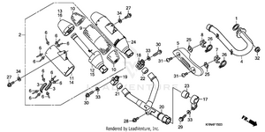 Exhaust Muffler ('07-'09) Schematic