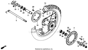 Rear Wheel 91-92 Schematic