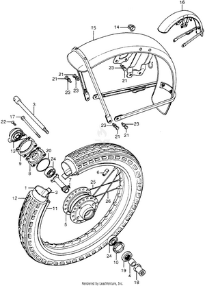 Front Fender + Wheel Schematic