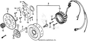 Alternator + Starter Clutch Schematic