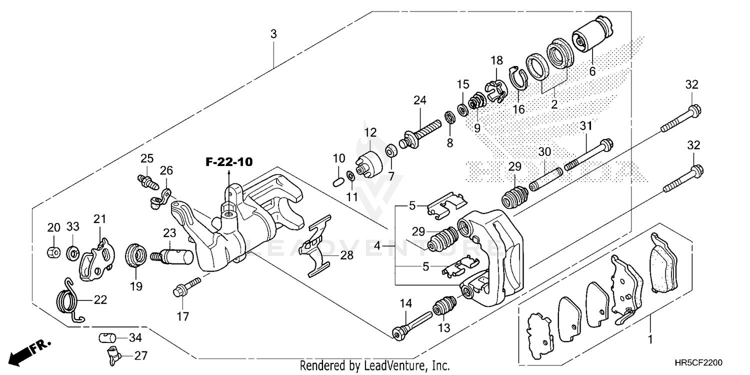 REAR BRAKE CALIPER