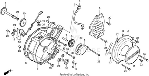 Left Crankcase Cover Schematic