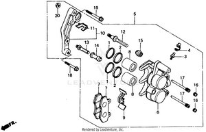 Fr. Brake Caliper 85-87 Schematic