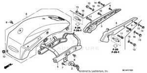 Rear Fender + Grab Rail (vtx1800c) Schematic