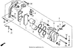 Front Brake Caliper Schematic