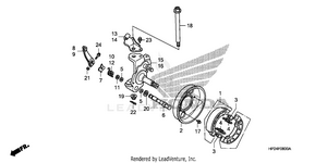 Knuckle + Front Brake Panel Schematic