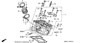 Cylinder Head (rr.) Schematic