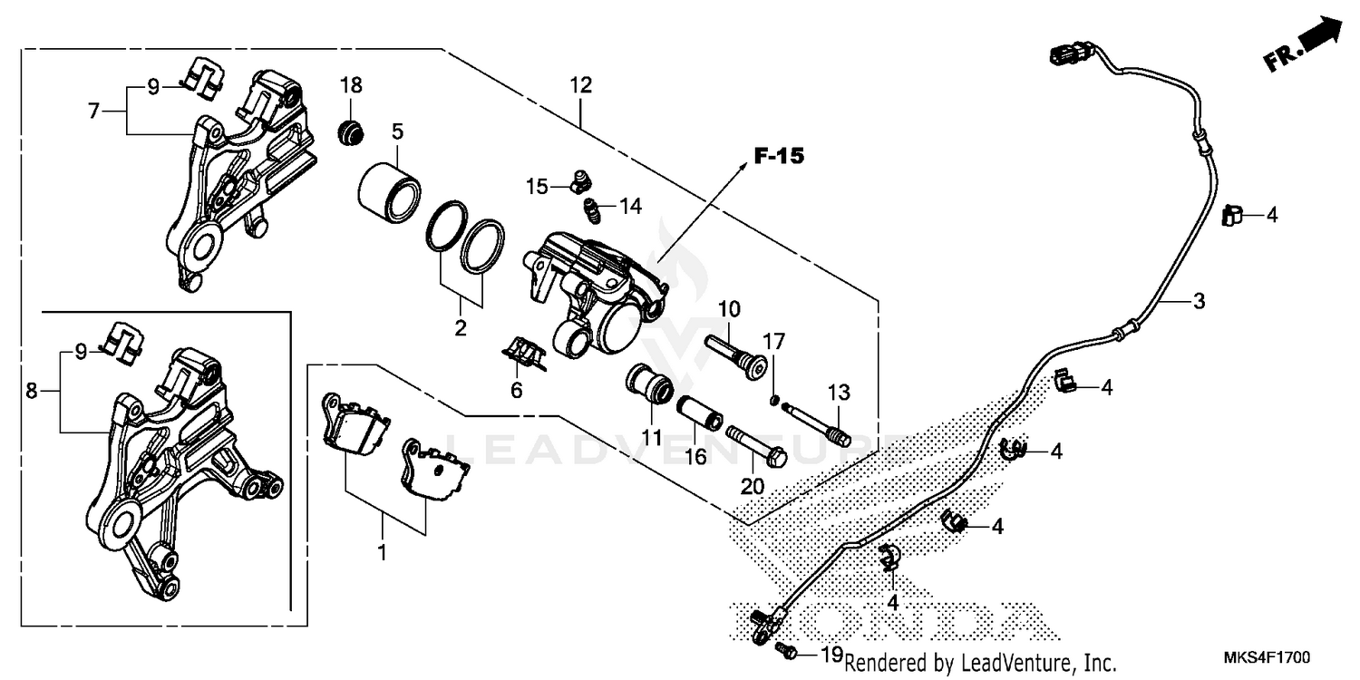 REAR BRAKE CALIPER
