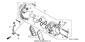 Front Brake Caliper Schematic