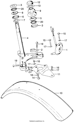Steering Stem + Front Fender Schematic