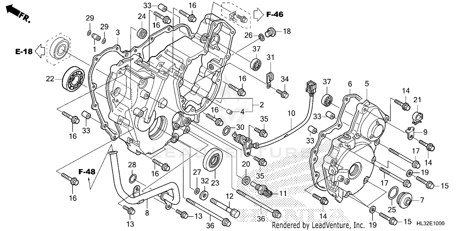 REAR CRANKCASE COVER