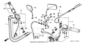 Handle Lever + Switch + Cable Schematic