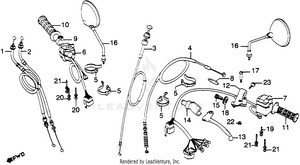 Handle Lever + Switch + Cable Schematic