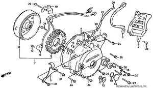 Left Crankcase Cover Schematic