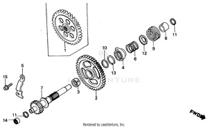 Kick Starter Spindle Schematic