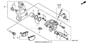 Rear Brake Caliper Schematic