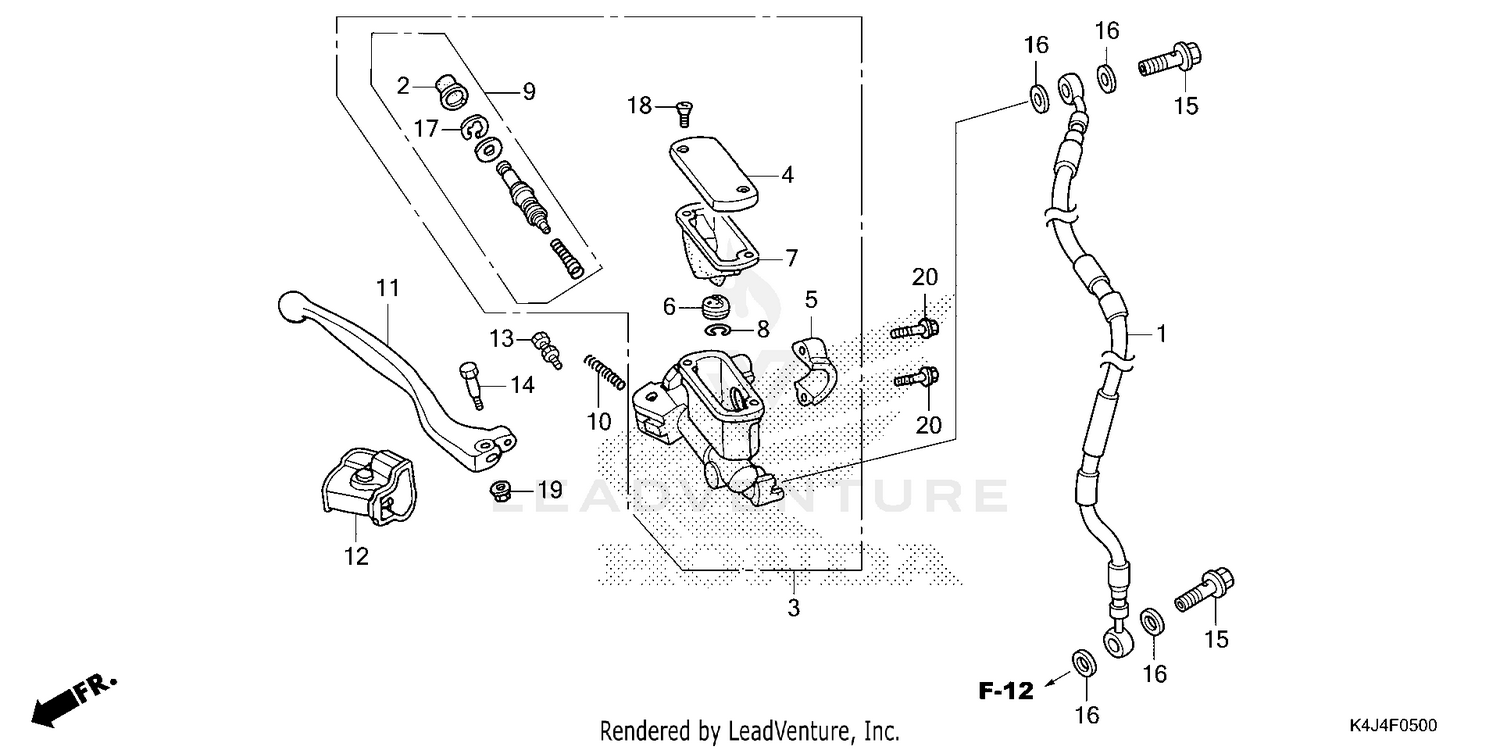 FRONT BRAKE MASTER       CYLINDER