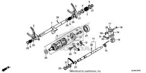Gearshift Fork (sub      Transmission) Schematic