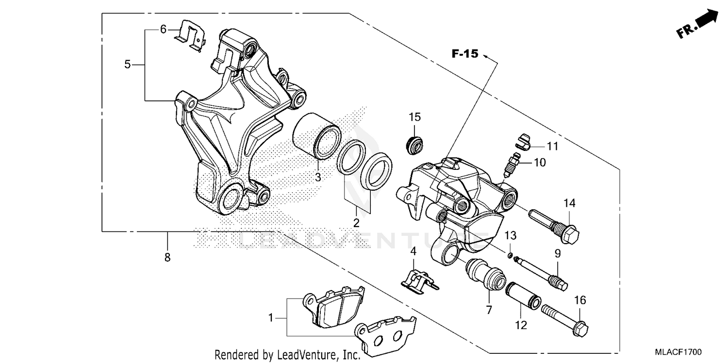 REAR BRAKE CALIPER