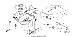 Fuel Tank + Seat Schematic