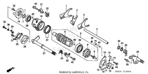 Gearshift Drum (trx300ex'01-'06) Schematic