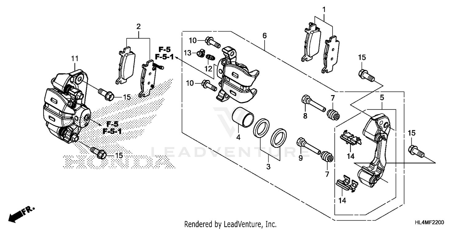 REAR BRAKE CALIPER
