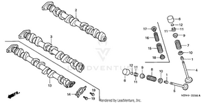 Camshaft + Valve Schematic