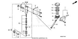 Rear Brake Master        Cylinder Schematic
